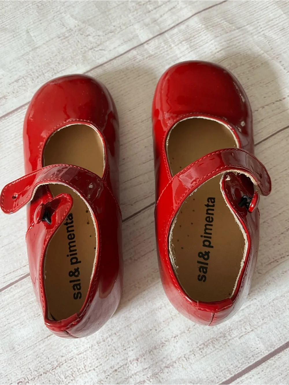 Sal & Pimenta red patent Mary Jane shoes